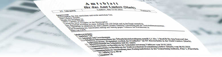 Amtsblatt Amt Lindow (Mark)