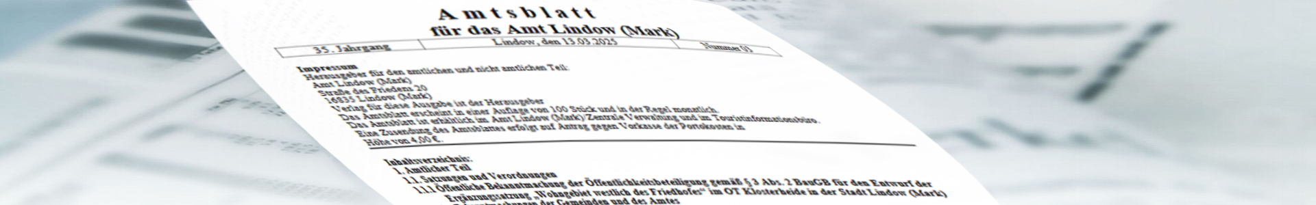 Amtsblatt Amt Lindow (Mark)